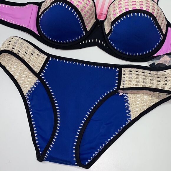 🔥🏖VICTORIA SECRET swimsuit The Fabulous/push-up cheeky New - Picture 4 of 8